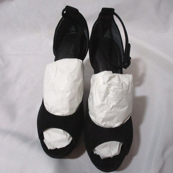 NEW CELINE PARIS ITALY Platform Sandal Shoe BLACK Suede High Heel 36 - Picture 9 of 9